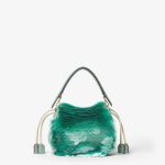 FENDI Mamma Baguette Small Mint green crochet mini-bag with maxi sequins - Image 2